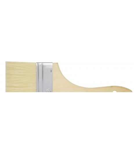 Series 208 double thickness mottler with white hog bristle and wooden handle