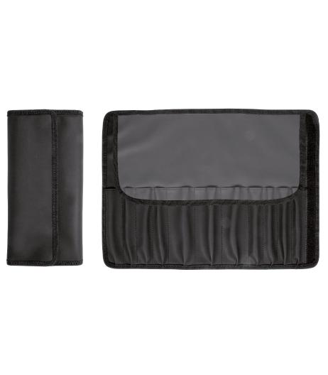 BLACK SEMI-GLOSS LEATHER-LIKE BRUSH HOLDER BeB Series Size 400 x 290