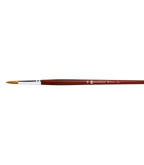 Series 13 round brush with gold synthetic fibre and long handle.