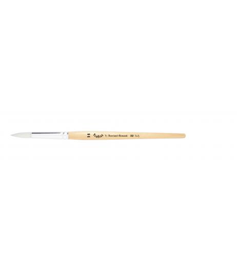 Series 32 round brush with white synthetic fibre and short handle