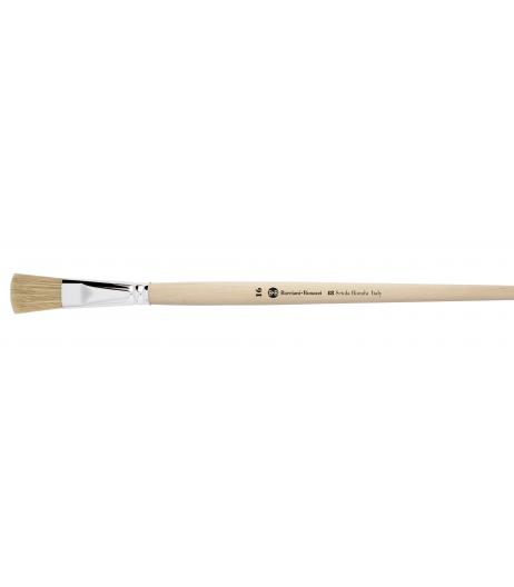 Series 48 flat brush with bblonde hog bristle and long handle.