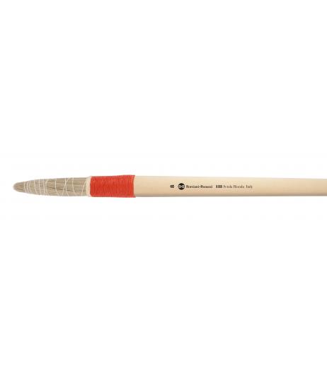 Series 133 line-drawing brush with blonde hog bristle and long wooden handle