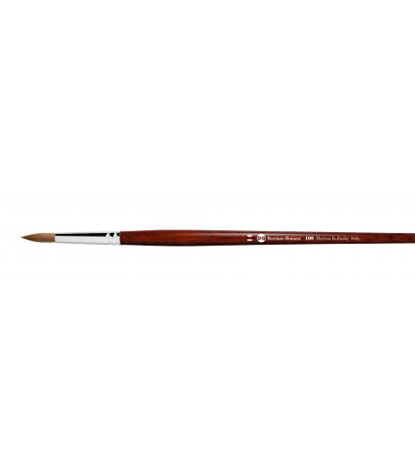 Series 100 round brush with Kolinsky sable hair and long handle.