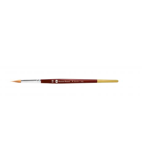 Series 9 triangular brush with gold synthetic fibre and short handle.