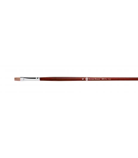 Series 371 flat brush with light ox hair and long handle.