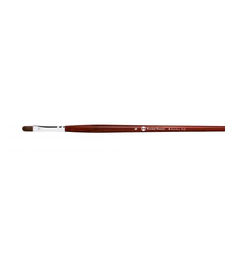 Series 6 cat's tongue brush with dark-red violet synthetic fibre and long handle.