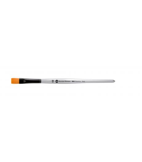 Series 901 flat brush with gold synthetic fibre and short contoured handle.