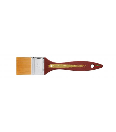 Serie 203 pennellessa semplice in pelo sintetico oro manico in legno