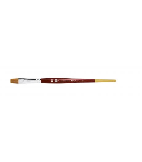 Series 15/C flat brush with gold synthetic fibre and short handle.