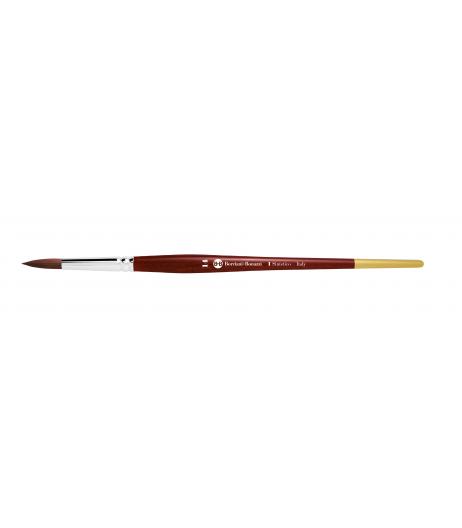 Series 1 round brush with dark red-violet synthetic fibre and short handle