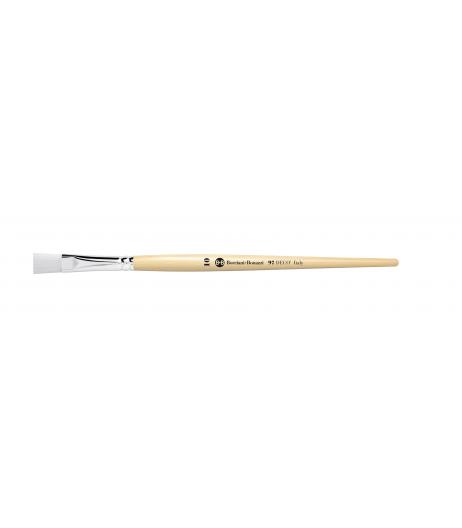 Series 97 flat brush with white synthetic fibre and short handle.