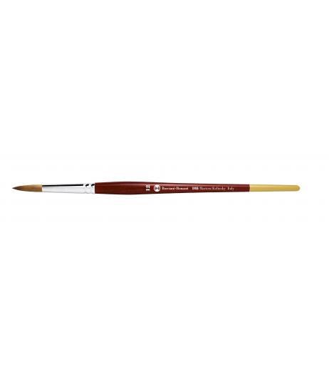 Series 105 round brush with Kolinsky sable hair and short handle.