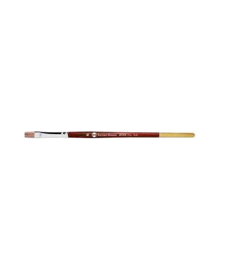 Series 371/C flat brush with light ox hair and short handle.
