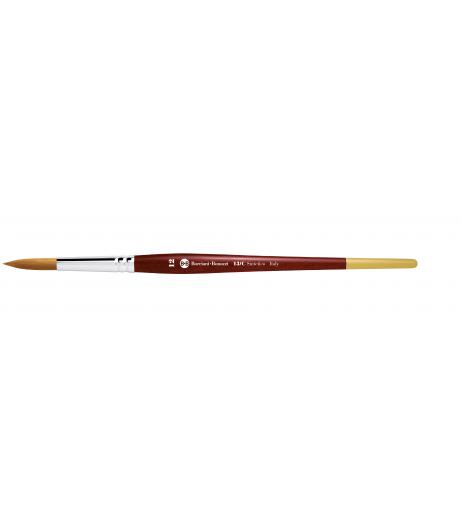 Series 13/C round brush with gold synthetic fibre and short handle.